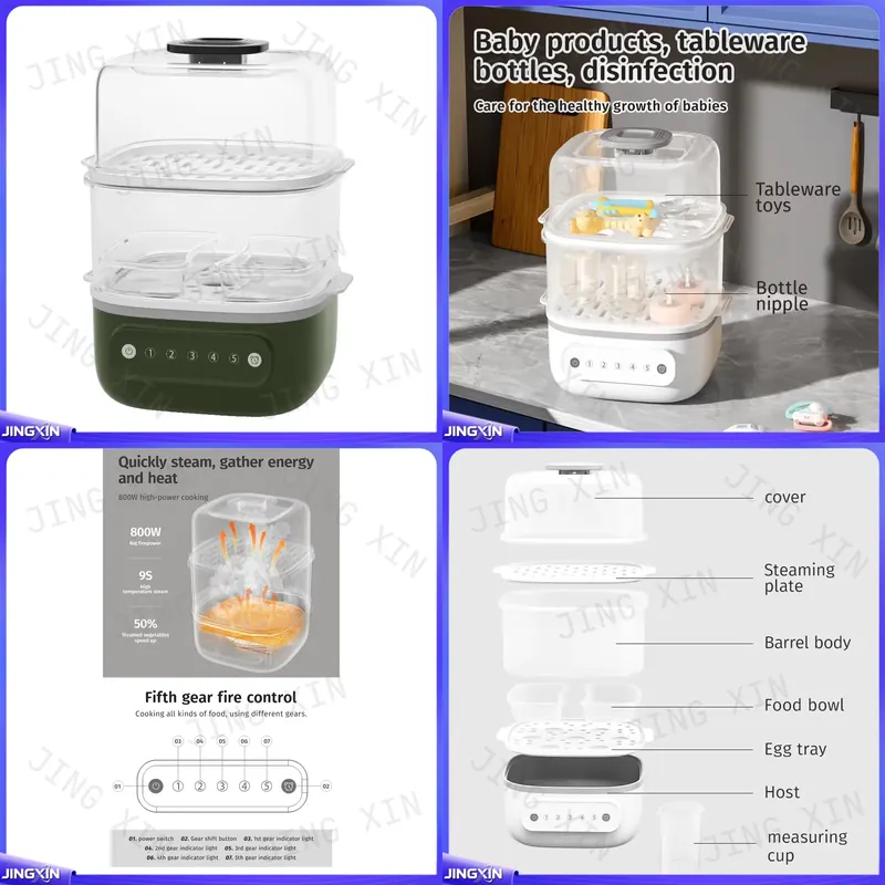 Baby Food Healthy - 전기식품찜기 2단 800W 베이비쿠커 푸드메이커 주방가전