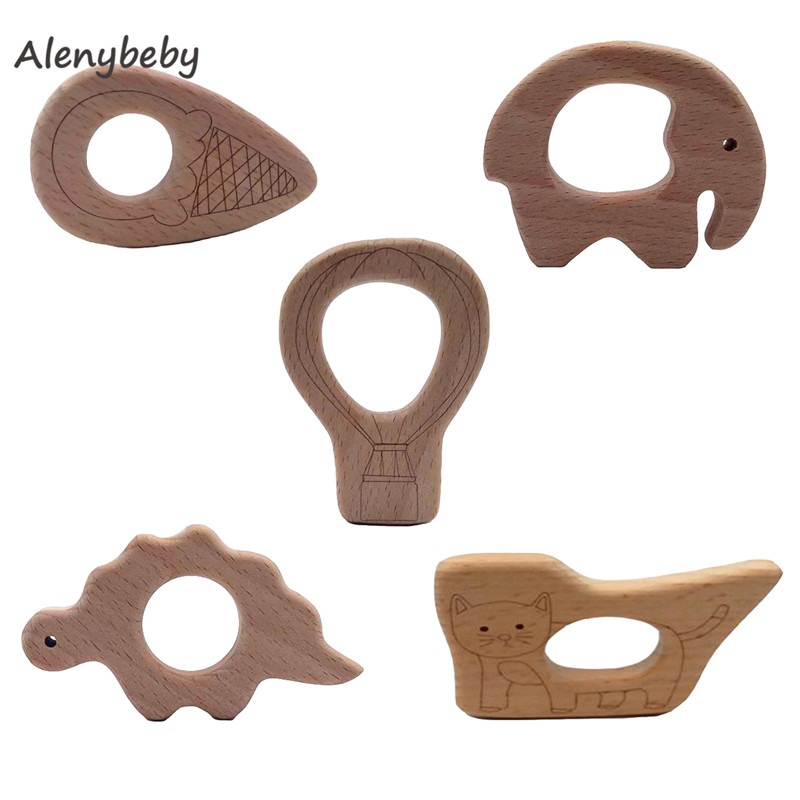 Baby Food Organic - 나무 Teether 만화 DIY 나무 펜던트