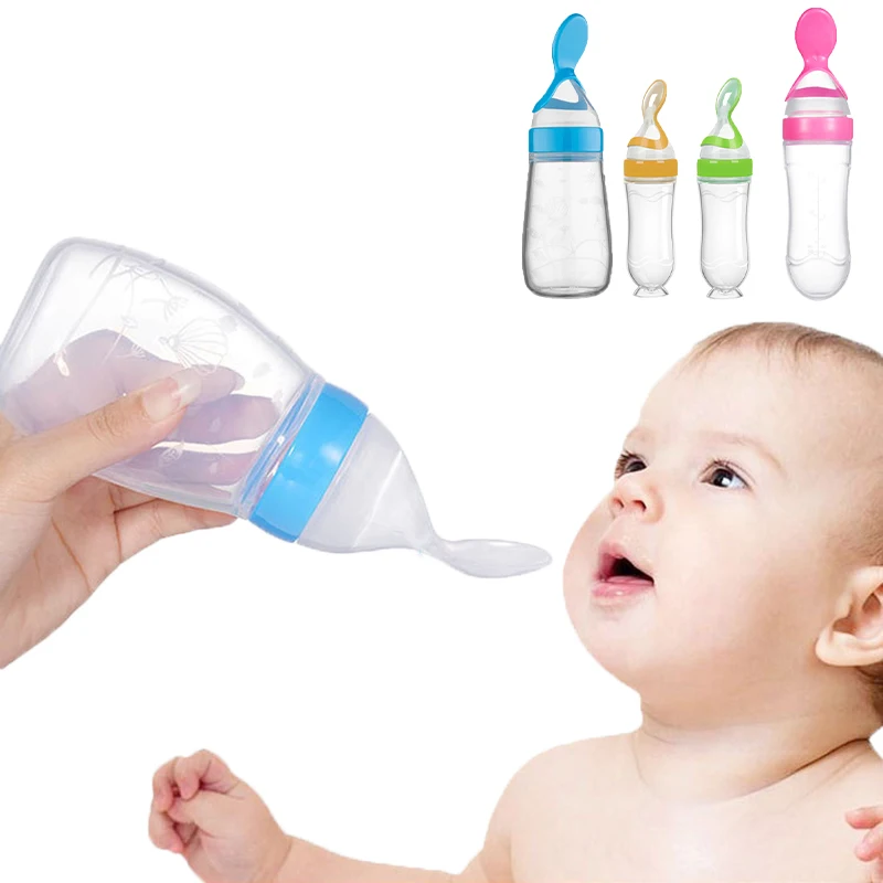 Baby Food Utensils - 안전한 아기 젖병 숟가락 우유 병