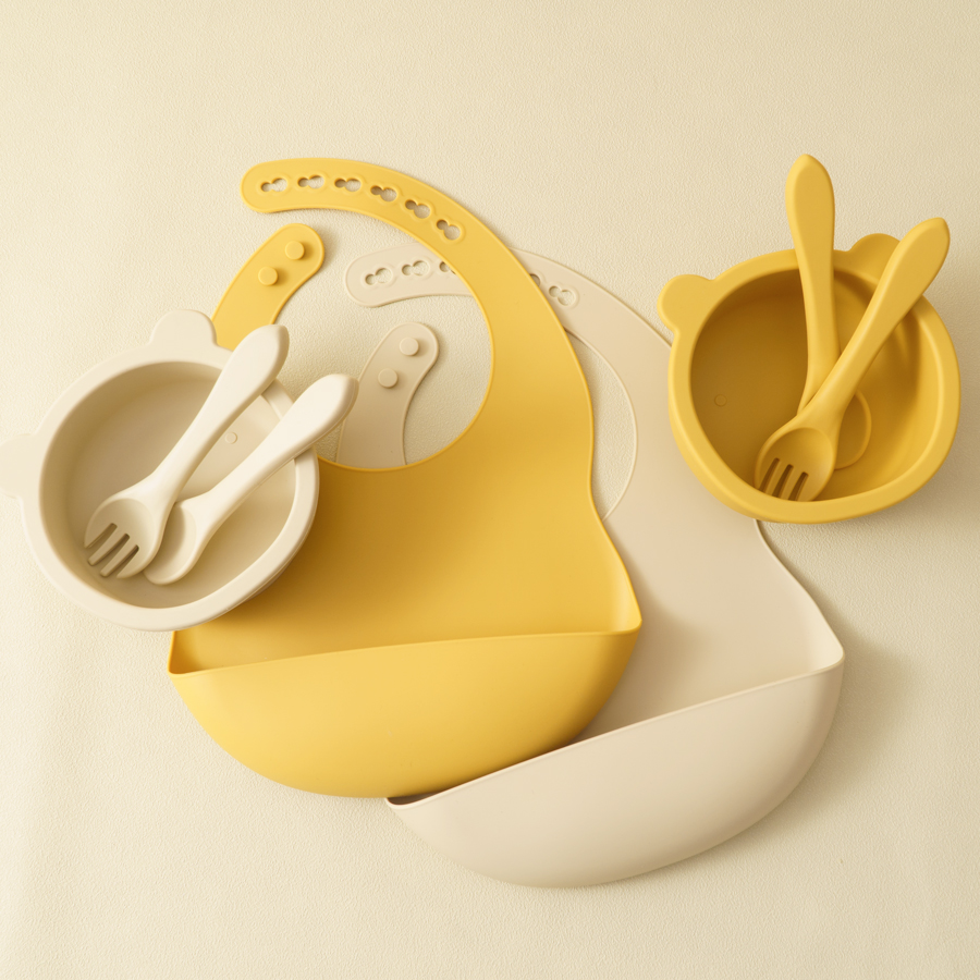 Baby Food Utensils - 실리콘 어린이 식기 아기 수유 세트,
