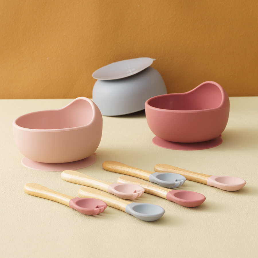 3Pcs 실리콘 아기 먹이 그릇 세트 아기 학습 요리  - Baby Food Utensils 리뷰 및 가격