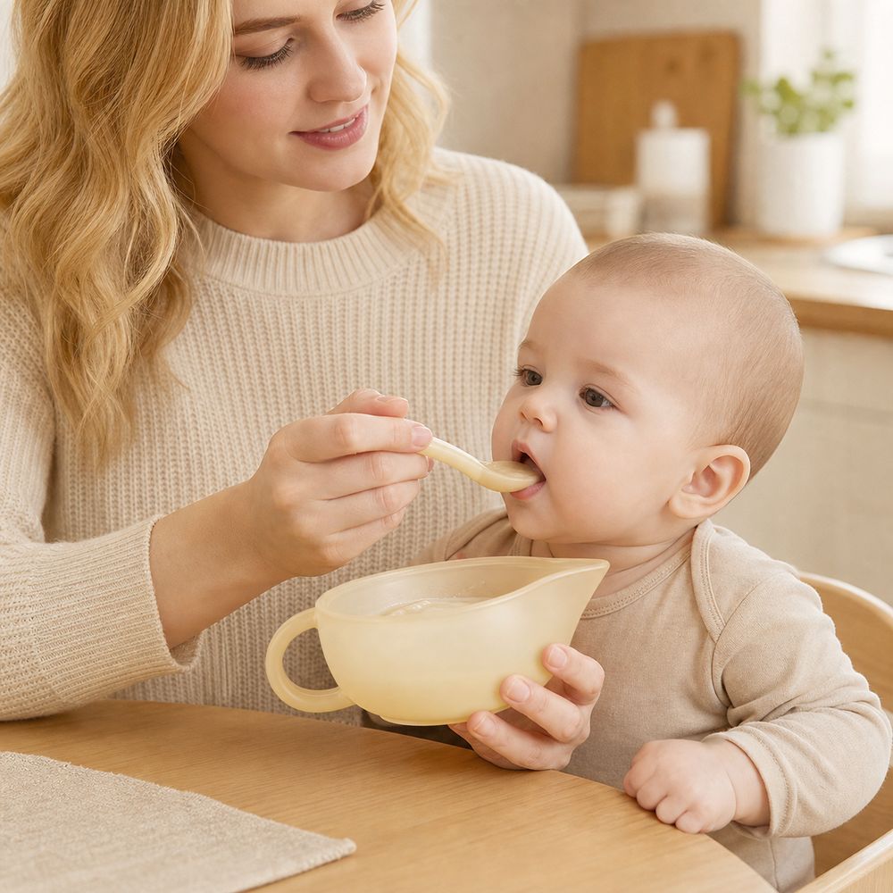 실리콘 이유식 그릇 손잡이가 있는 부드러운 주입구가 있 - Baby Food Utensils 리뷰 및 가격