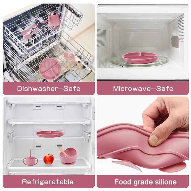 6Pcs 아기 먹이 세트 무료 맞춤 이름 어린이 실리콘 - Baby Food Utensils 리뷰 및 가격