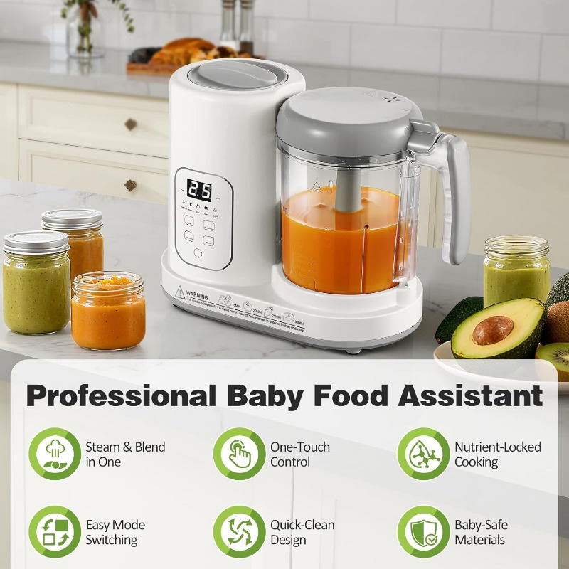 이유식 제조기 스티머 블렌더 4 in 1 자동 스팀 블 - Baby Food Quantity 리뷰 및 가격