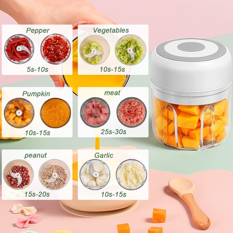 250ML 전기 마늘 분쇄기 가정용 다기능 고기 분쇄기 - Baby Food Vegetable 리뷰 및 가격