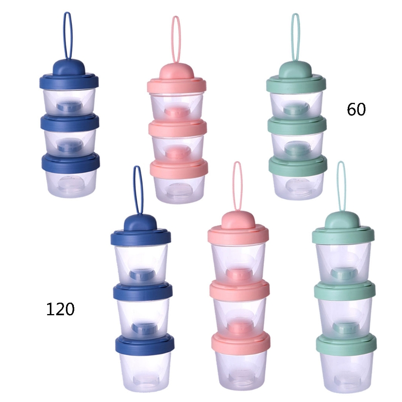 60ml/120ml 밀크 파우더 보관 상자 3 레이어  - Baby Food Pouches 리뷰 및 가격