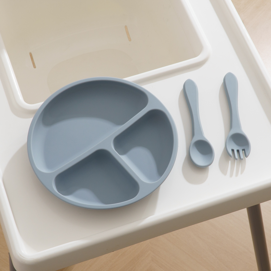 3PCS 어린이 식기 세트 아기 먹는 음식 훈련 실리콘 - Baby Food Utensils 리뷰 및 가격