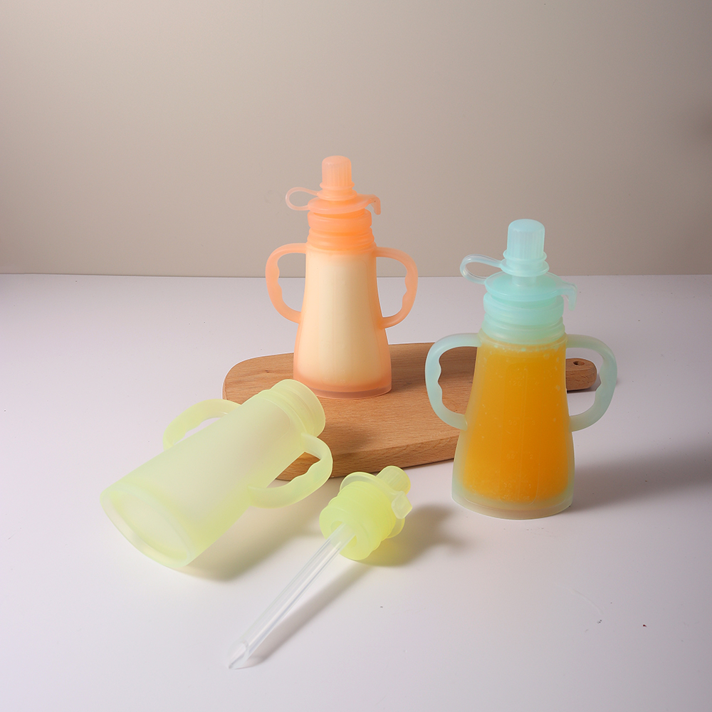 새로운 재사용 가능 실리콘 모유 저장팩, 누수 방지 흡 - Baby Food Pouches 리뷰 및 가격