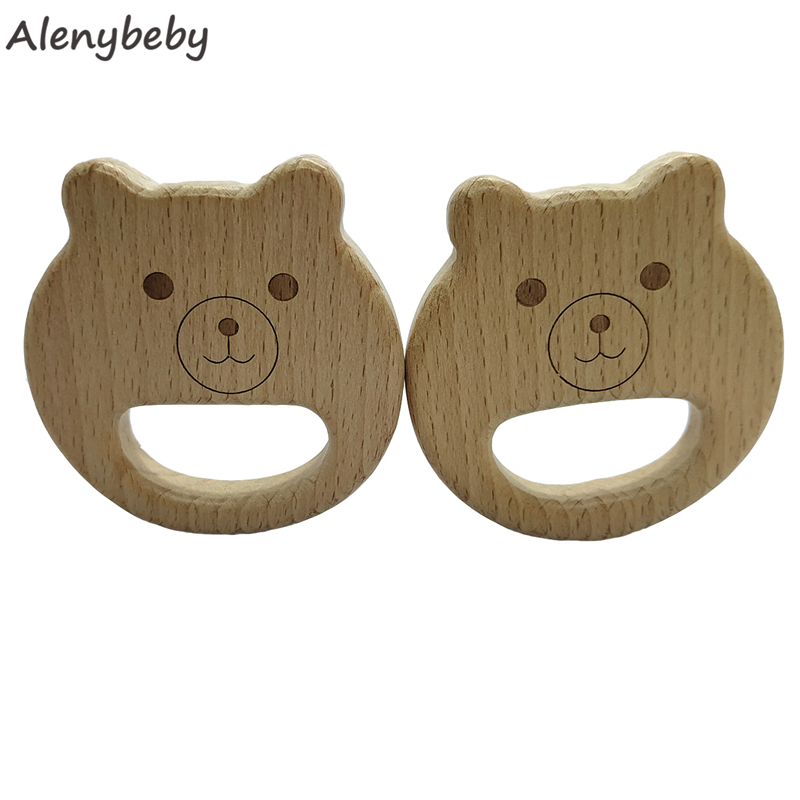 천연 나무 Teether 곰 모양 펜던트 아기 너도밤  - Baby Food Organic 리뷰 및 가격