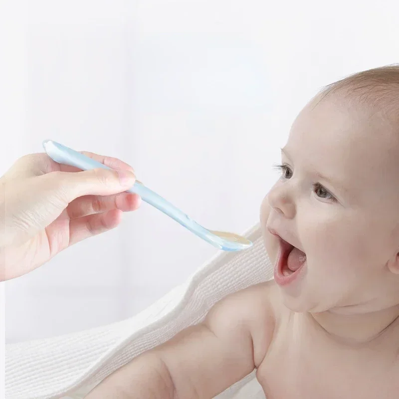 부드러운 실리콘 아기 숟가락 유아 보완 식품 먹이 훈련 - Baby Food Quantity 리뷰 및 가격