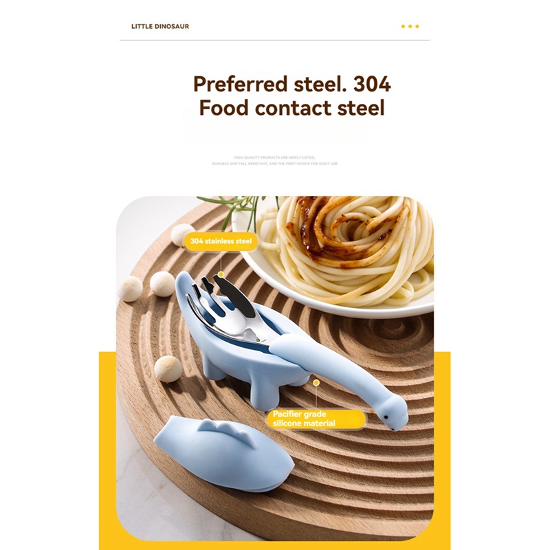 공룡 모양의 유아 식품 수유 숟가락 포크 어린이 아기  - Baby Food Utensils 리뷰 및 가격