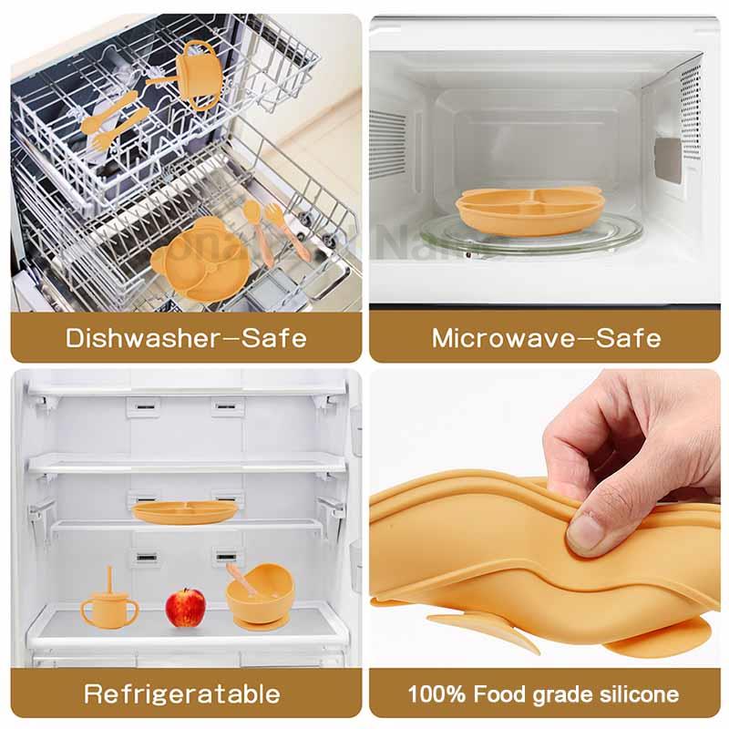 아기 빨판 그릇에 대 한 먹이 세트 실리콘 어린이를위한 - Baby Food Utensils 리뷰 및 가격